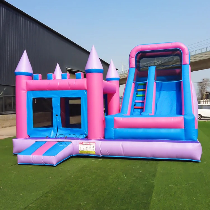 Kids Outdoor Slide - Commercial Bounce House Colorful Luxury Commercial