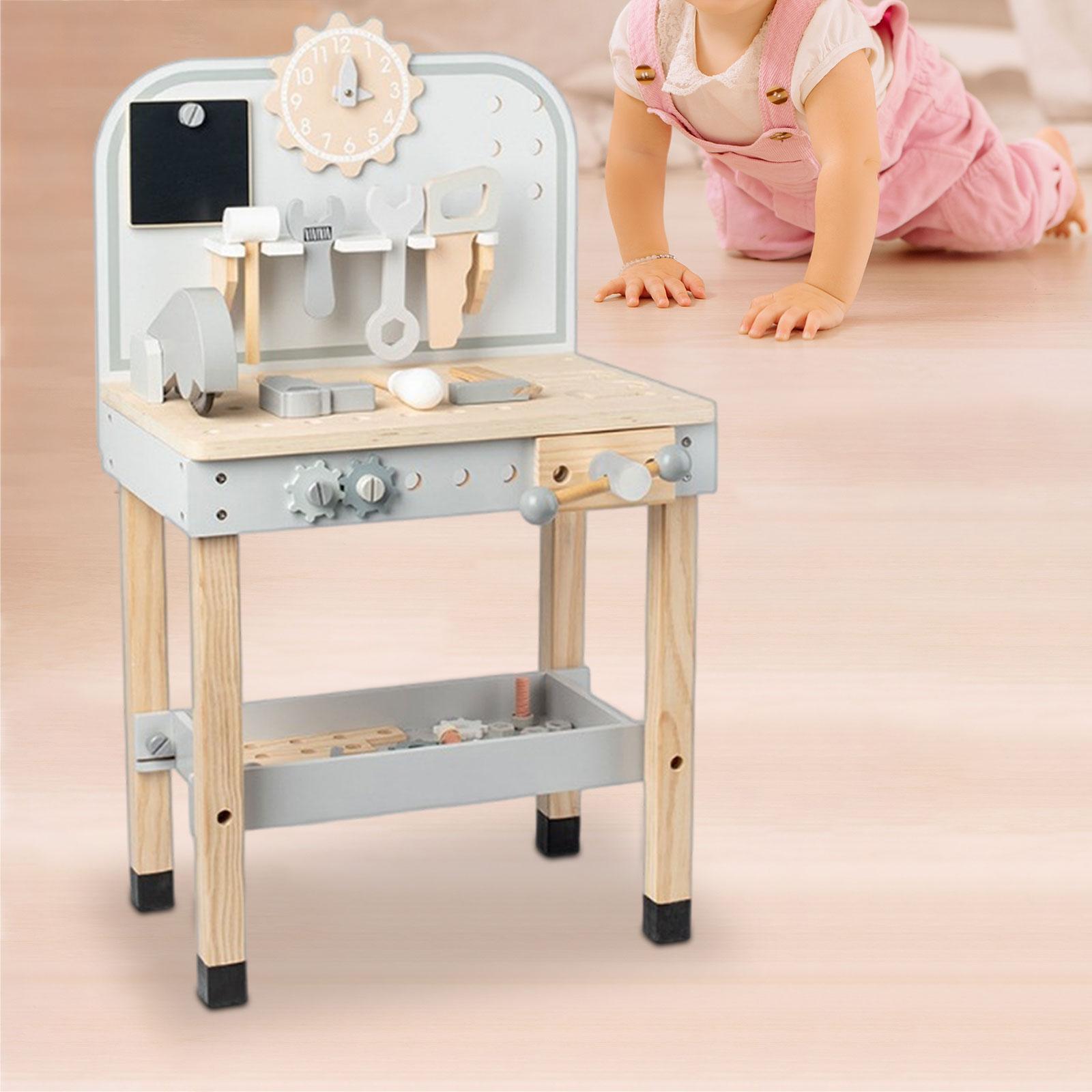 Kids Outdoor Wooden Playset - Tool Bench Toys DIY Large Play