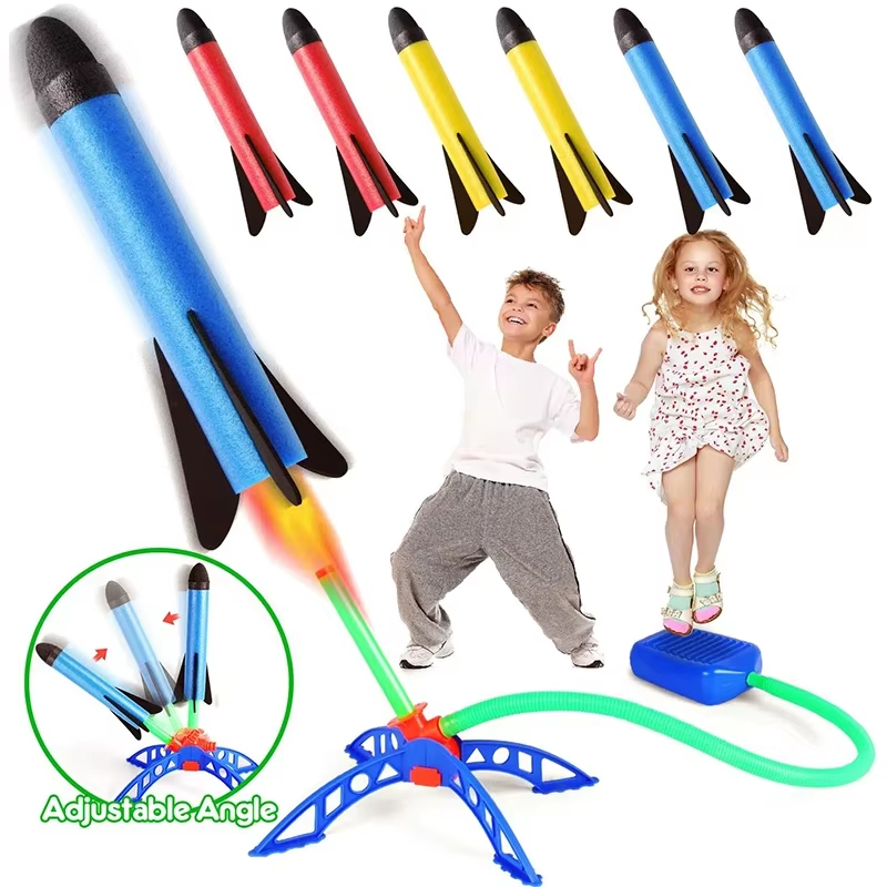 Kids Outdoor Fort Building Kit - Stomp Rocket Toy Set Air Powered