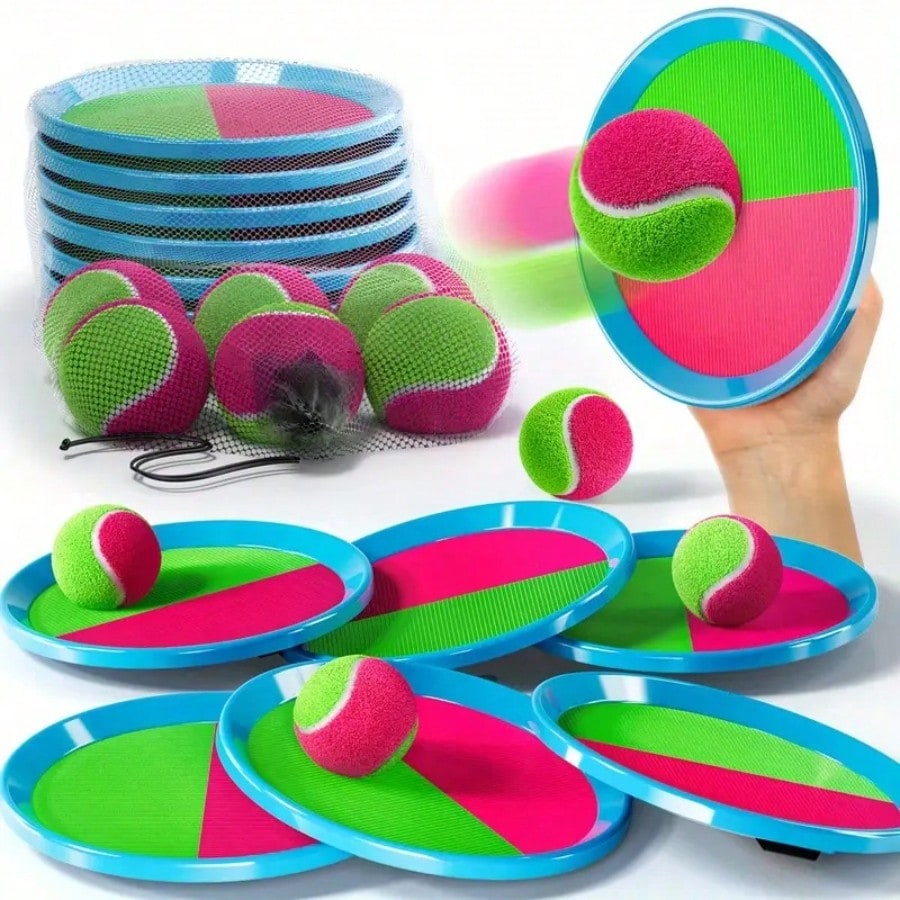 Kids Outdoor Easter Toys - Sticky Ball Toss Catch Game Set