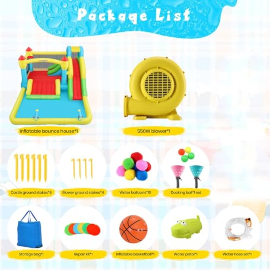 Outdoor/Indoor inflatable wate - Kids Outdoor House With Slide review and price
