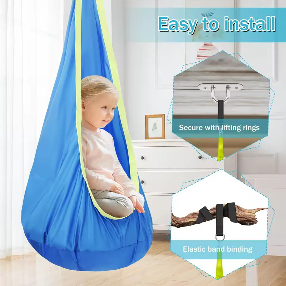 Kids Pod Swing Seat Nylon Hang - Kids Outdoor Hammock Chair review and price