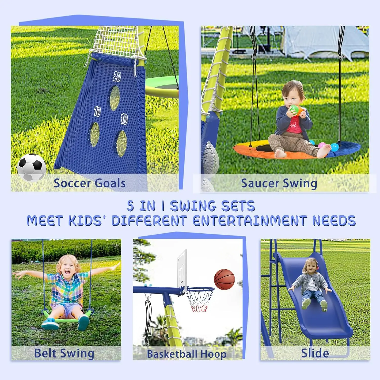 Swing Sets for Backyard with K - Kids Outdoor Wooden Playset review and price