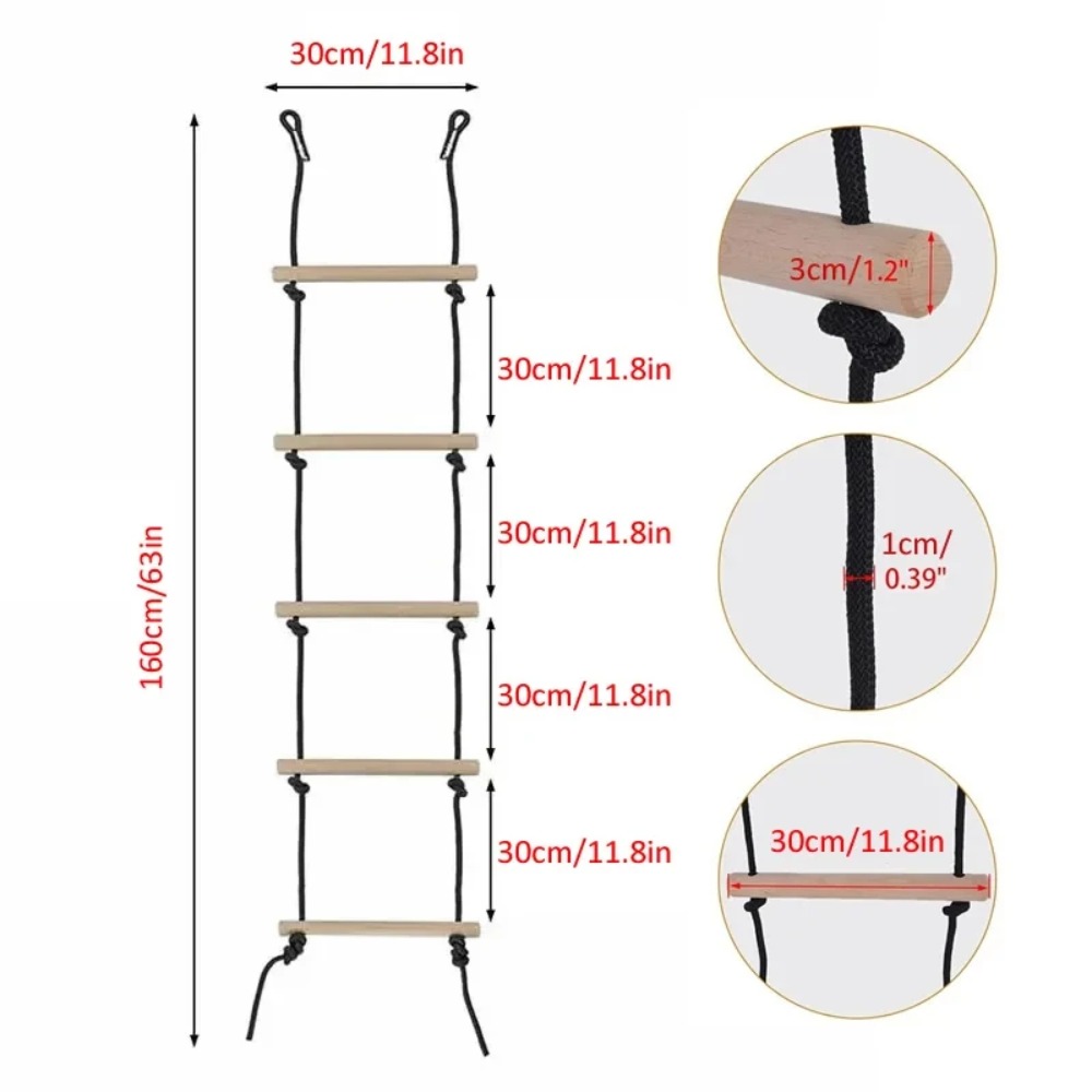 Children Climbing Rope Ladder  - Kids Outdoor Wooden Playset review and price
