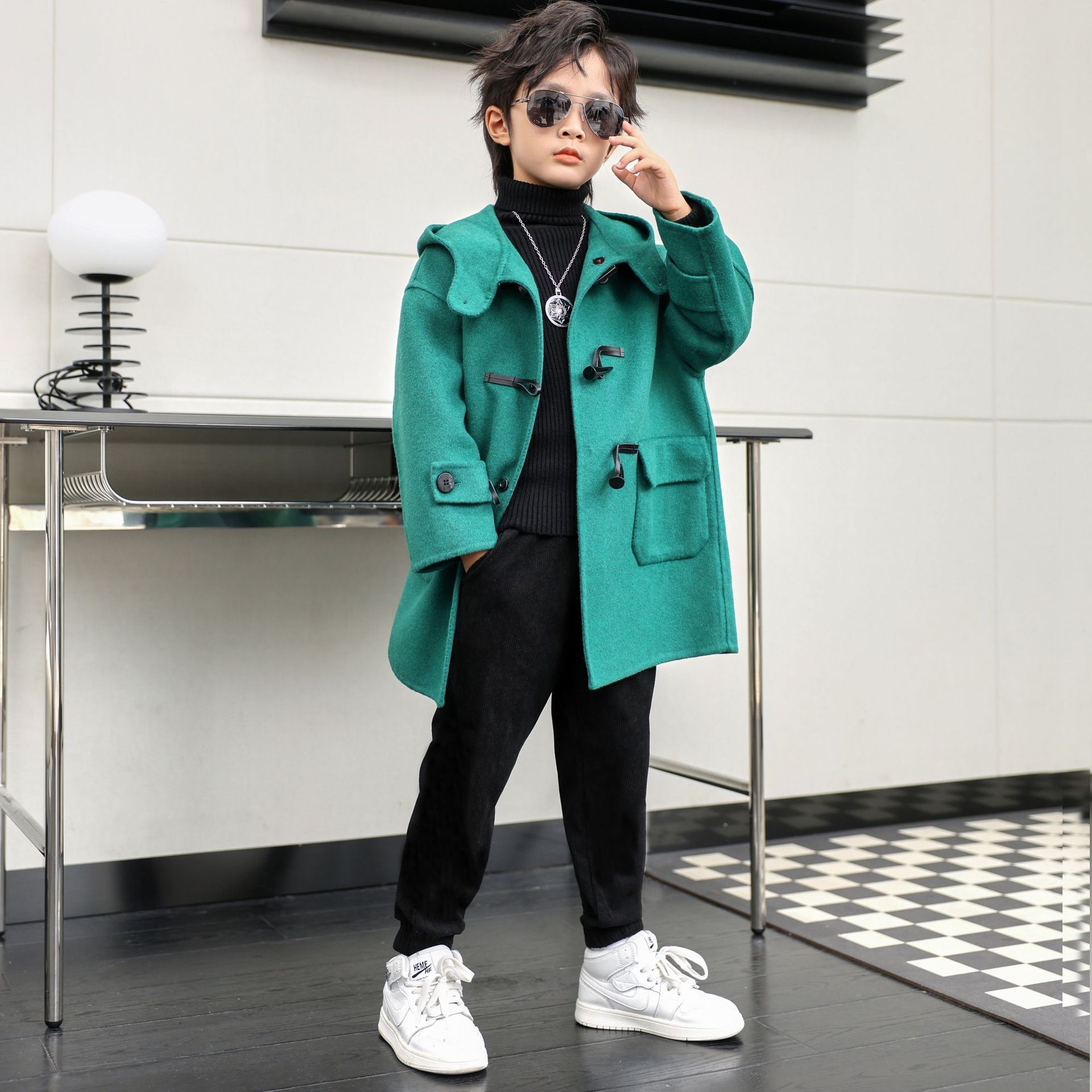 Children Winter Red Green Wool - Kids Outdoor Jacket review and price