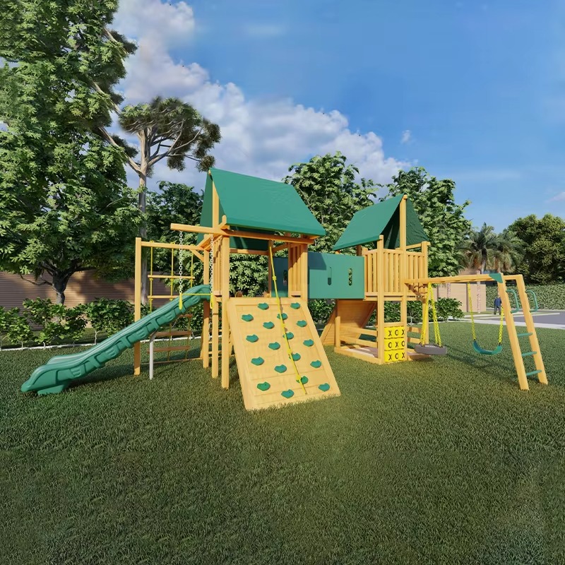 Large Wooden Tower Amusement P - Kids Outdoor Wooden Playset review and price
