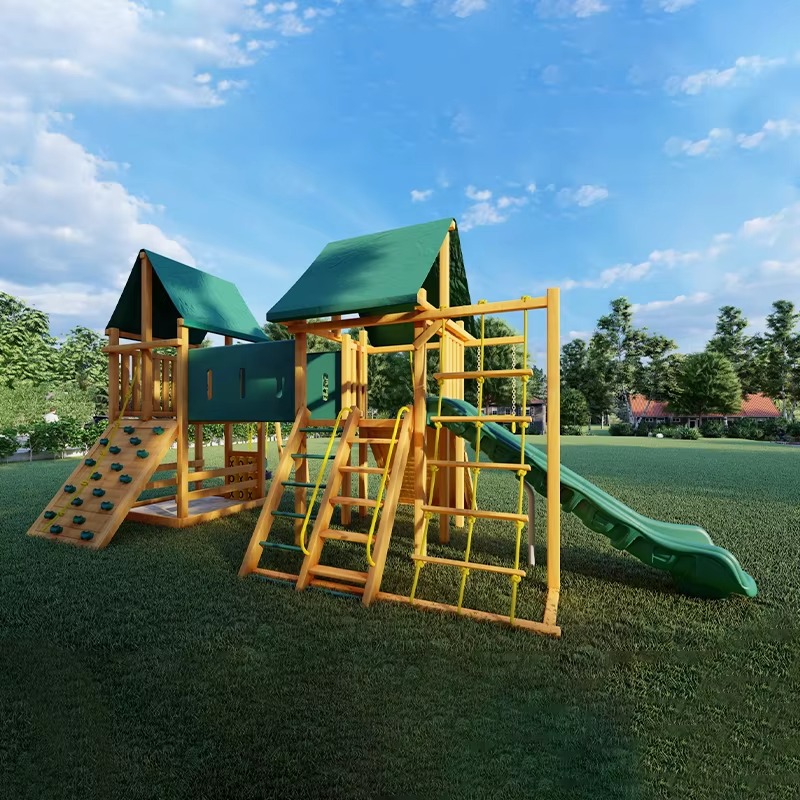 Large Wooden Tower Amusement P - Kids Outdoor Wooden Playset review and price