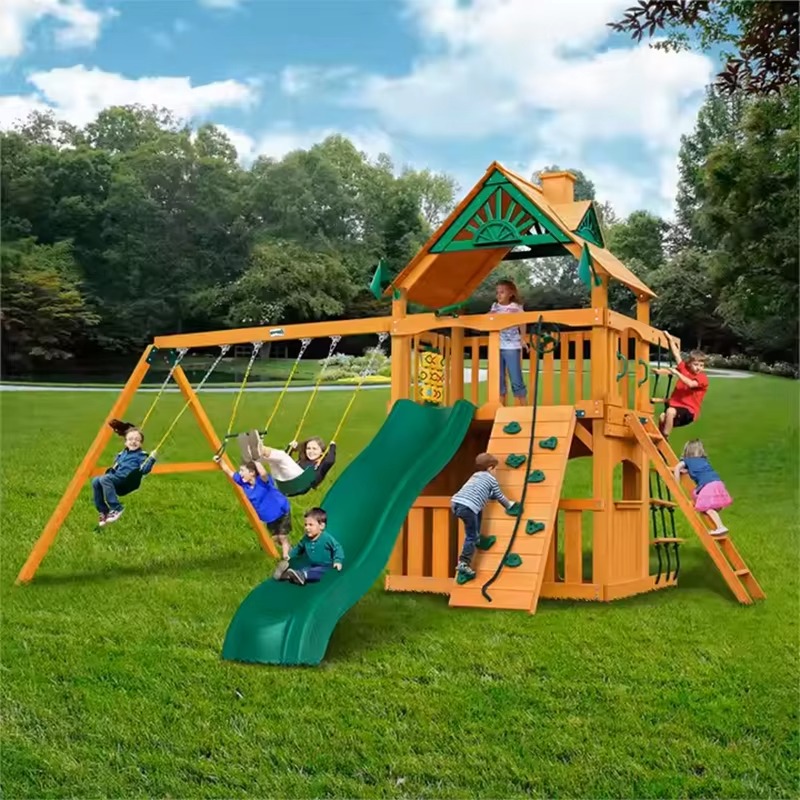 Large Wooden Tower Amusement P - Kids Outdoor Wooden Playset review and price