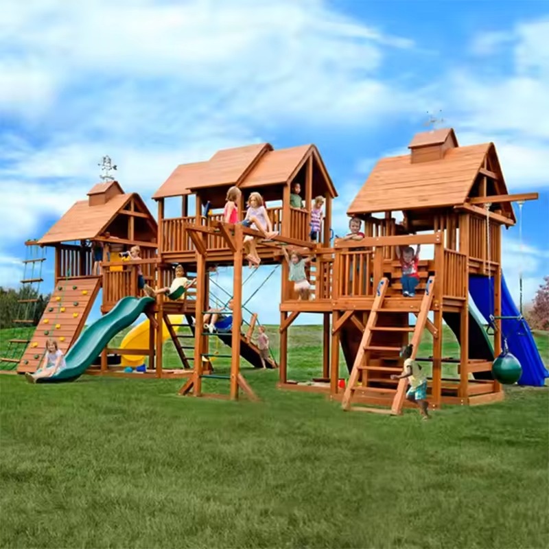 Large Wooden Tower Amusement P - Kids Outdoor Wooden Playset review and price