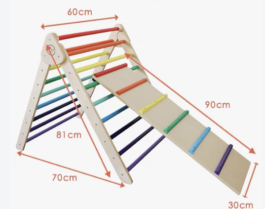 Foldable Wooden Triangle Climb - Kids Outdoor Wooden Playset review and price