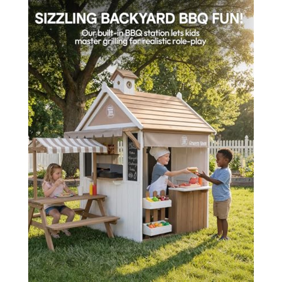 Outdoor kids playhouse for age - Kids Outdoor Bbq review and price