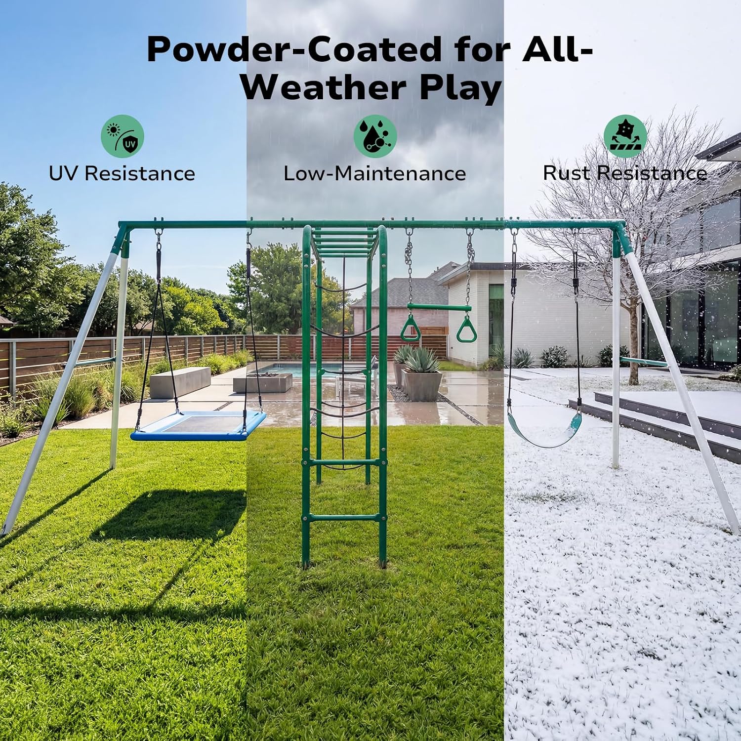 Backyard Swing Set with Monkey - Kids Outdoor Monkey Bars review and price