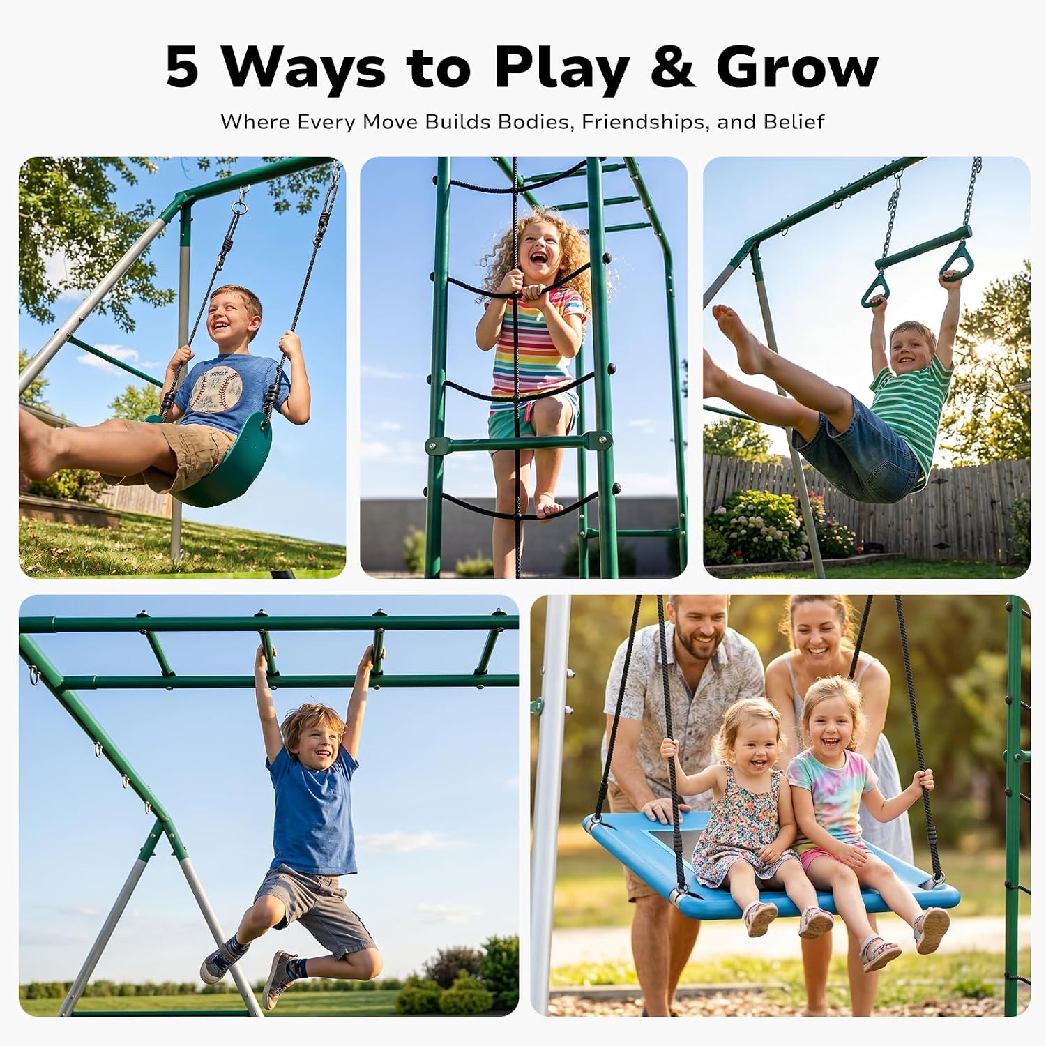 Backyard Swing Set with Monkey - Kids Outdoor Monkey Bars review and price