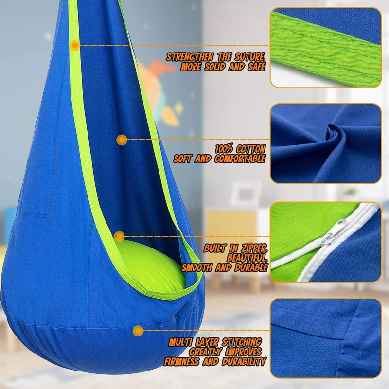 Children Hanging Pod Swing Ham - Kids Outdoor Hammock Chair review and price