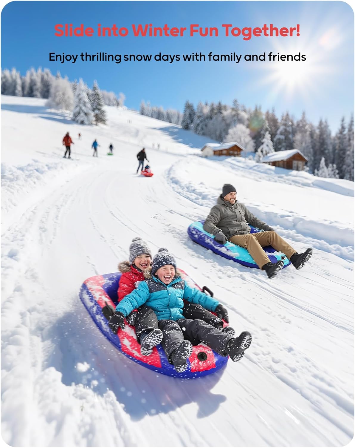 QPAU Inflatable PVC Snow Sled  - Outdoor Toys For Kids review and price