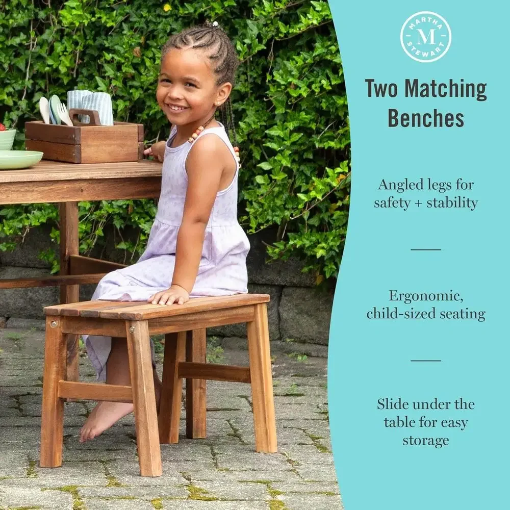 Kids Outdoor Crat Table and 2  - Kids Outdoor Wooden Playset review and price