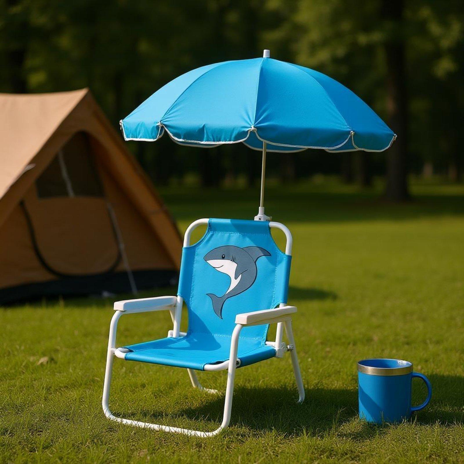 Kids Beach Chair with Umbrella - Kids Outdoor Foldable Chair review and price