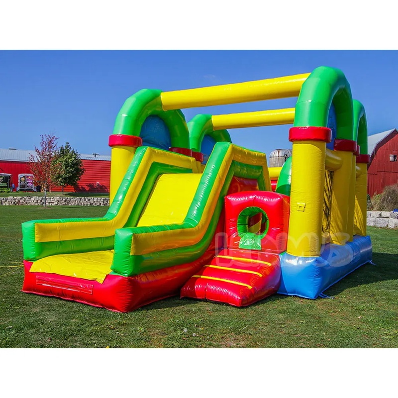 Commercial Inflatable Obstacle - Kids Outdoor House With Slide review and price