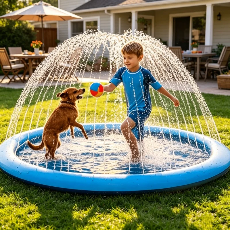 170×180cm Large Water Splash P - Sprinkler Splash Pad review and price