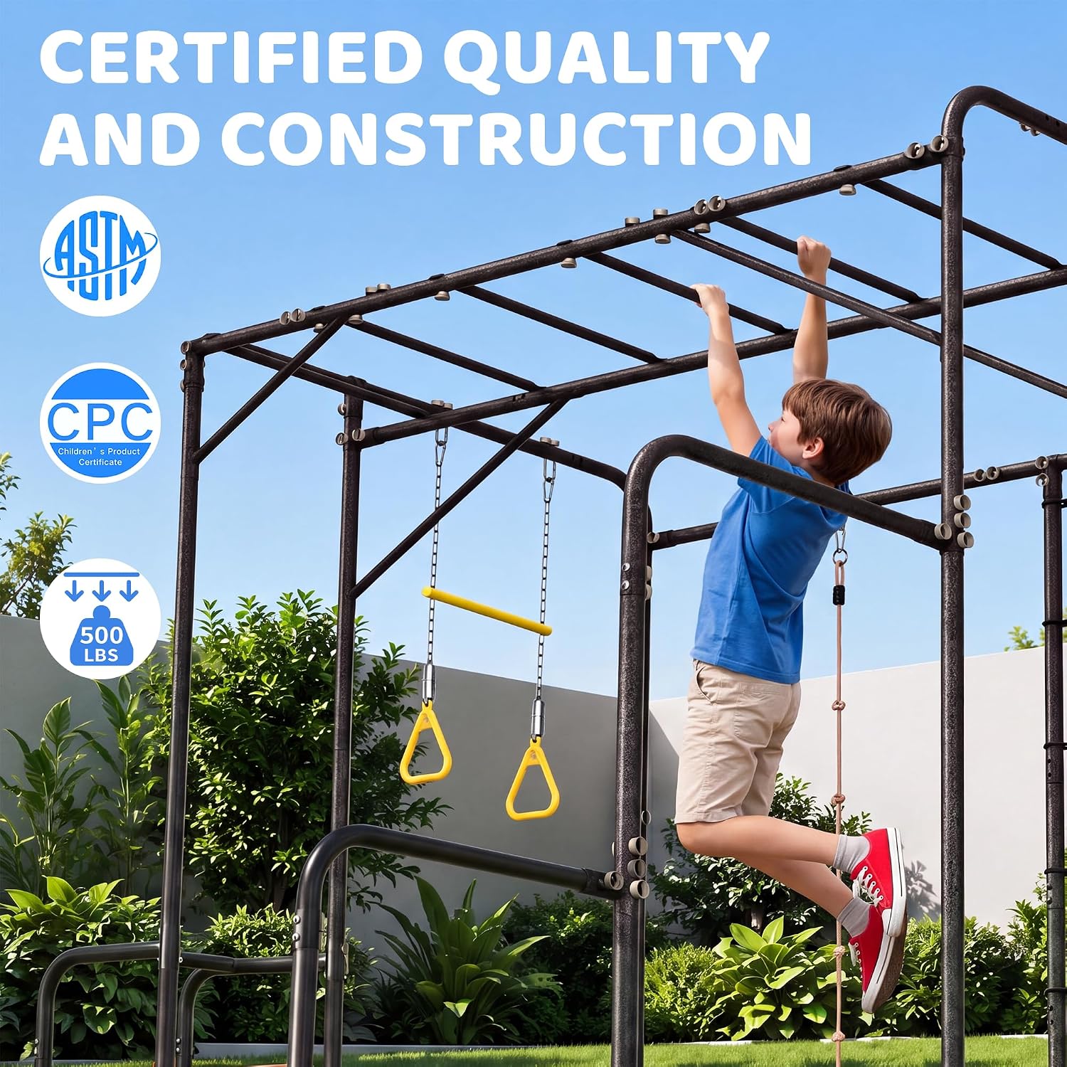 7-in-1 Outdoor Jungle Gym Monk - Kids Outdoor Monkey Bars review and price