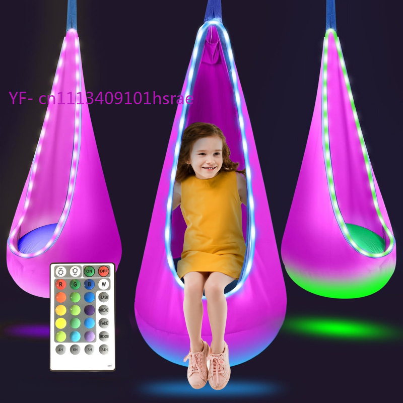 Glowing LED Inflatable Hammock - Kids Outdoor Hammock Chair review and price