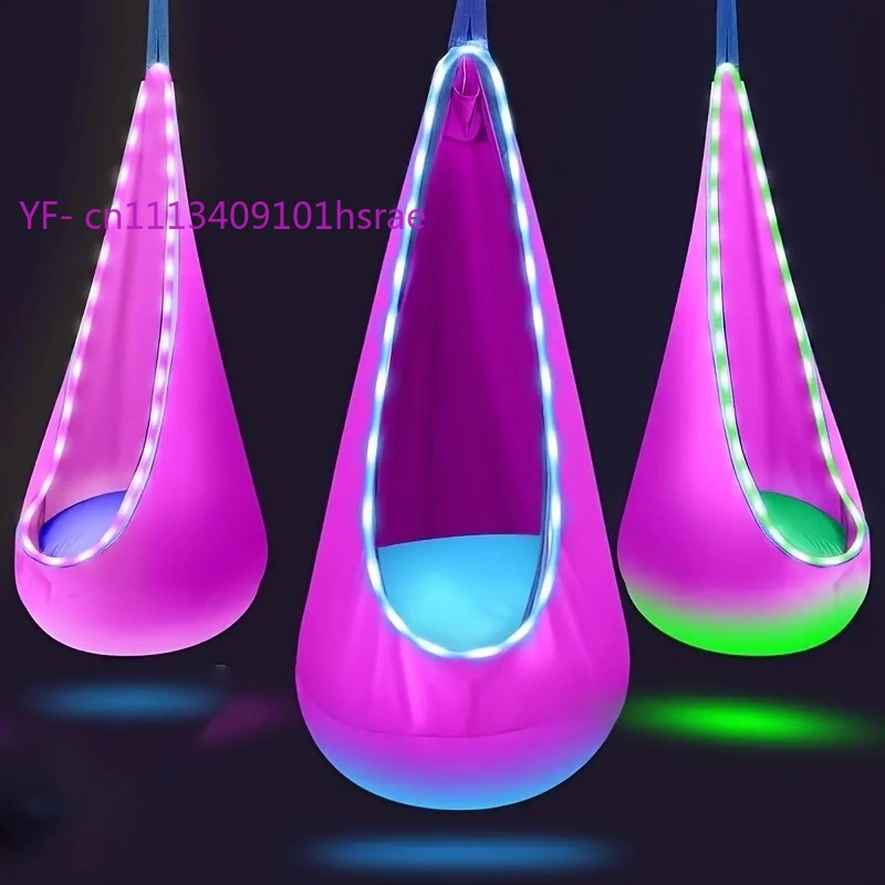 Glowing LED Inflatable Hammock - Kids Outdoor Hammock Chair review and price
