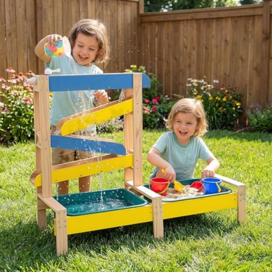 Outdoor kids activity playset  - Kids Outdoor Wooden Playset review and price