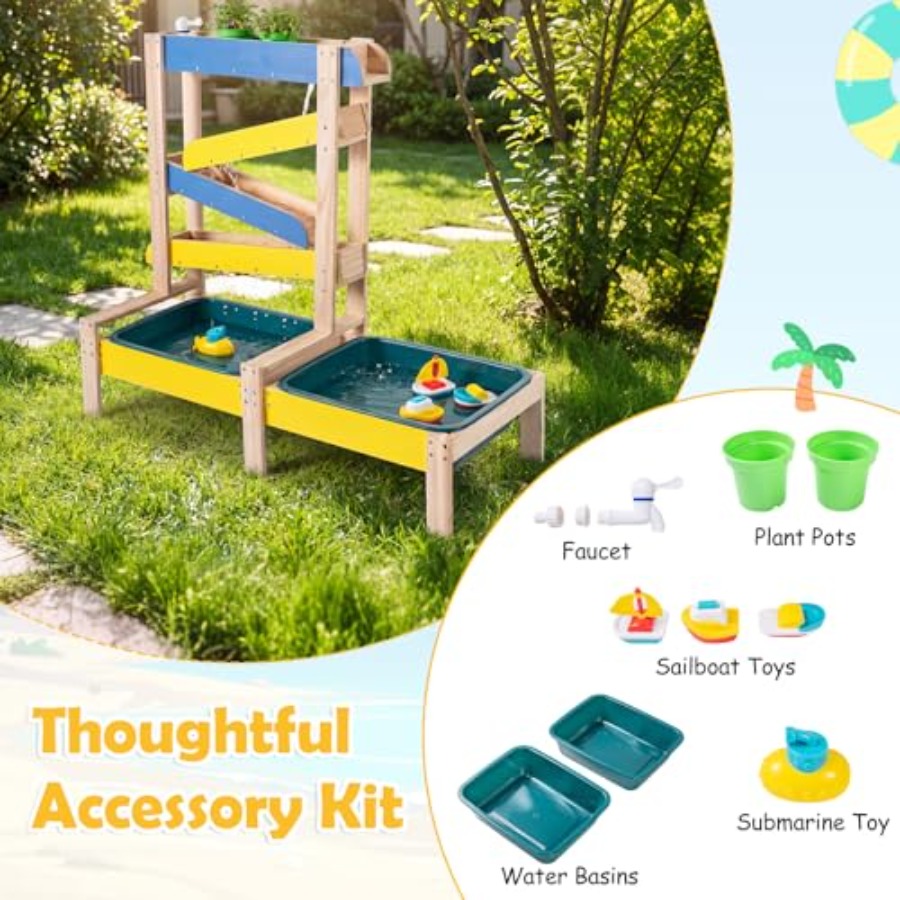 Outdoor kids activity playset  - Kids Outdoor Wooden Playset review and price
