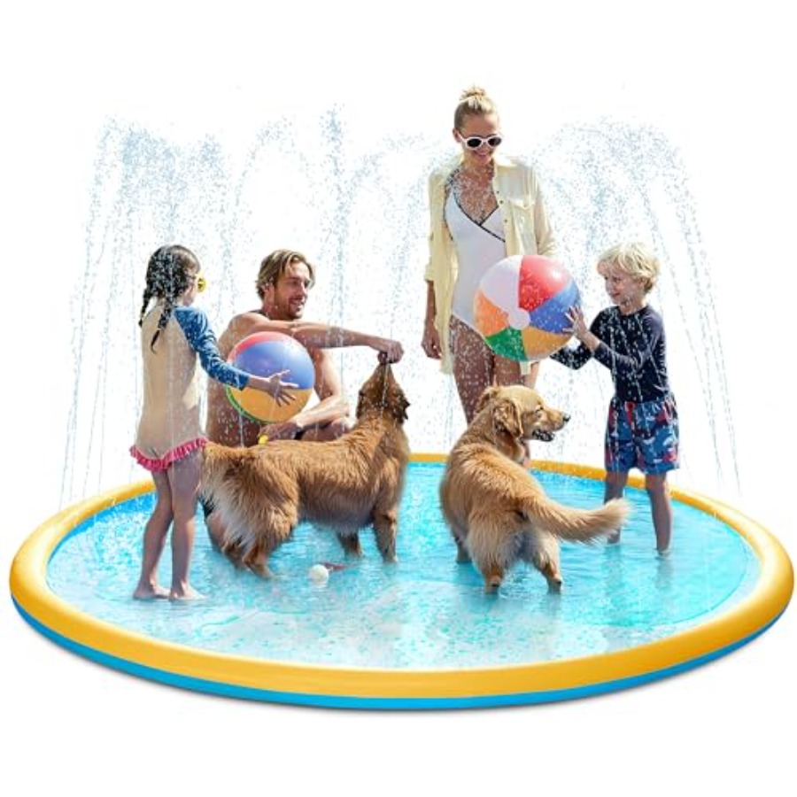 Outdoor water play mat for tod - Sprinkler Splash Pad review and price