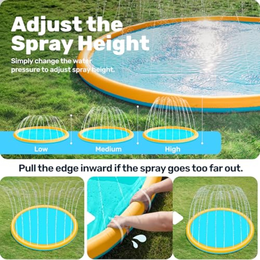 Outdoor water play mat for tod - Sprinkler Splash Pad review and price