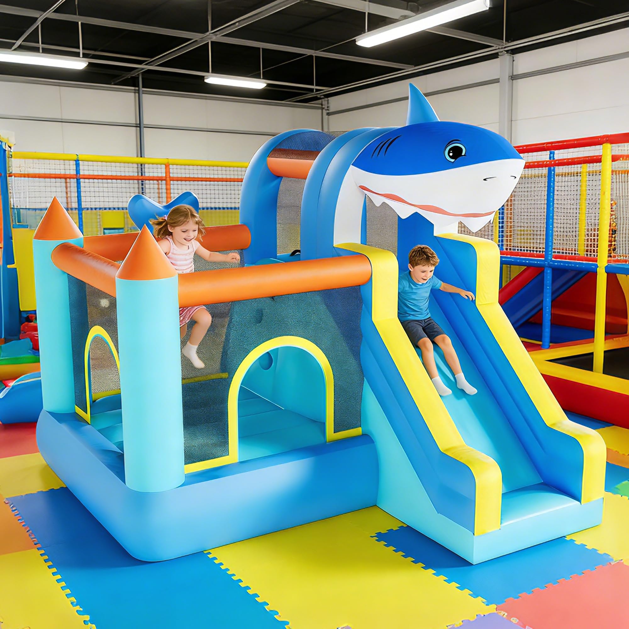 Inflatable Bounce House With S - Kids Outdoor House With Slide review and price