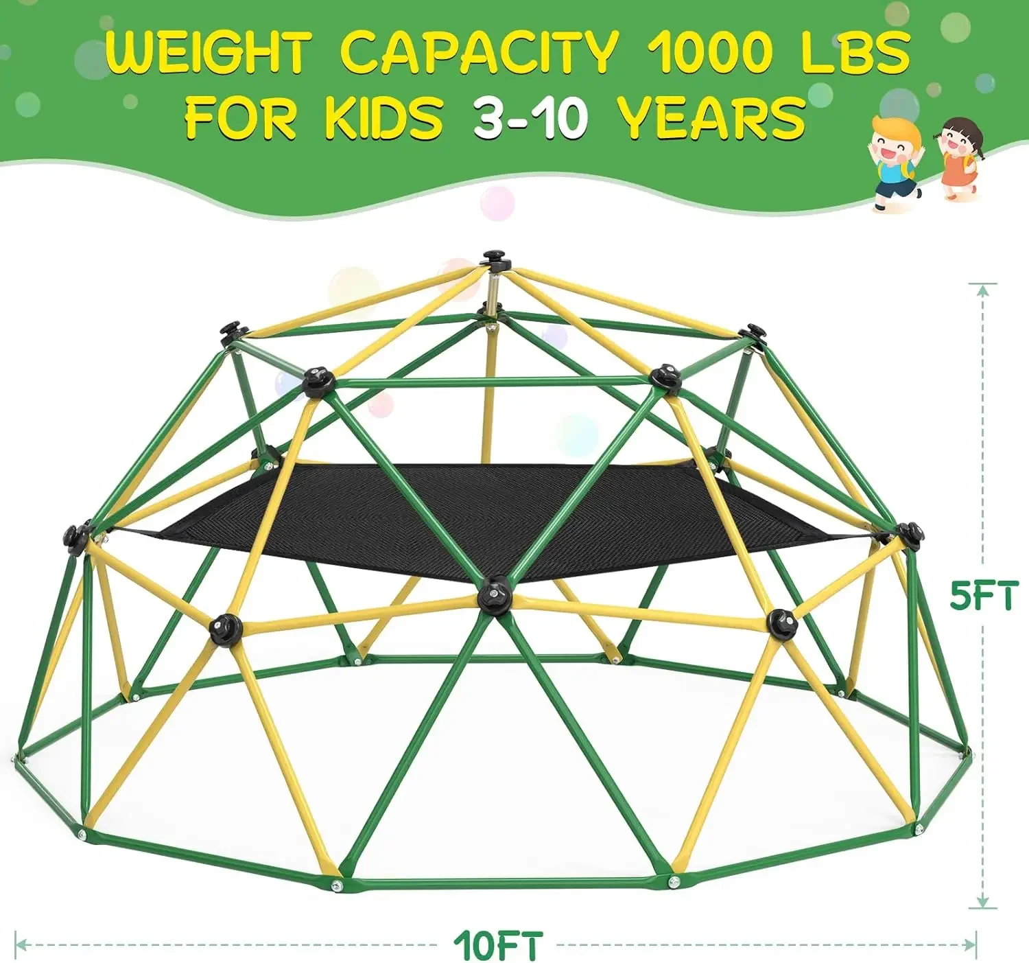 GIKPAL Climbing Dome, 10FT Dom - Kids Outdoor Jungle Gym Dome review and price